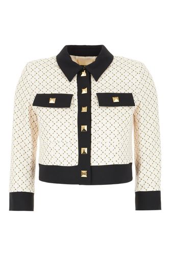 Printed Stretch Polyester Blazer - Elisabetta Franchi - Modalova