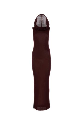 Burgundy Viscose Long Dress - Saint Laurent - Modalova