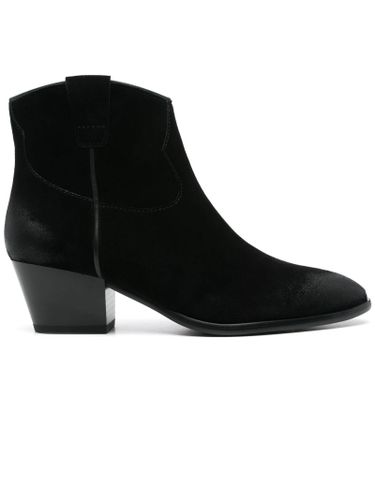 Calf Suede Fame Ankle Boots - Ash - Modalova