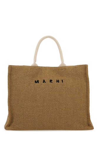 Marni Biscuit Raffia Shopping Bag - Marni - Modalova