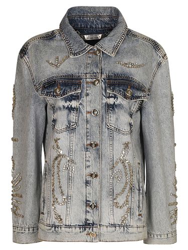 Oversized Denim Duck Jacket - Philipp Plein - Modalova