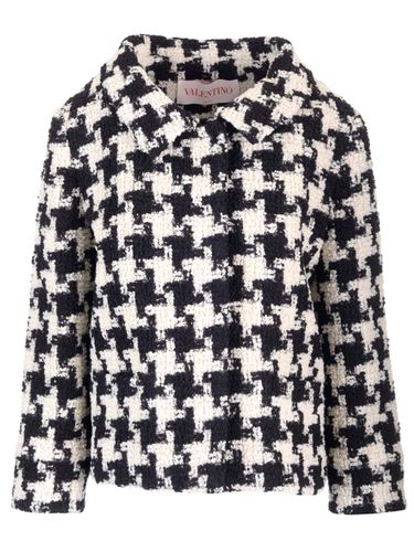 Macro Houndstooth Jacket - Valentino Garavani - Modalova