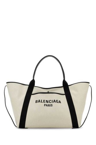 Sand Canvas Large Biarritz Shopping Bag - Balenciaga - Modalova