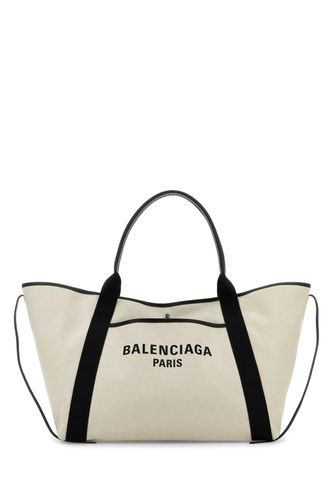 Sand Canvas Large Biarritz Shopping Bag - Balenciaga - Modalova