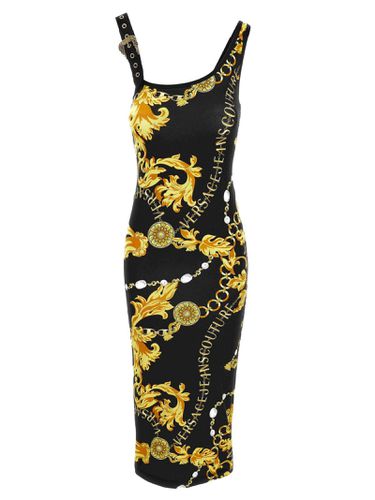 Long Dress With Baroque Print - Versace Jeans Couture - Modalova