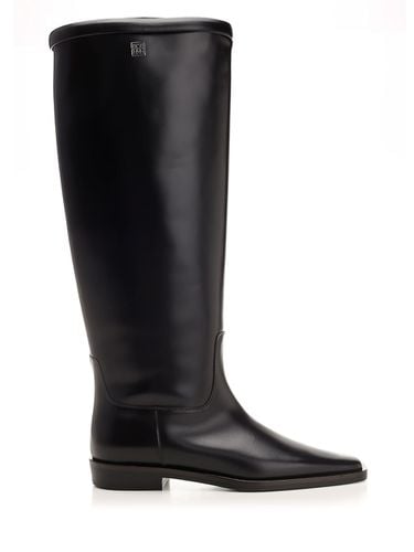 Totême Boot In Black Leather - Totême - Modalova