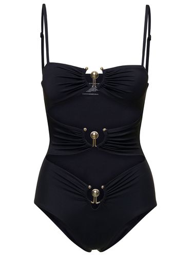 Swimsuit With Triple Hardware And Cut-out Detail In Stretch Polyamide Woman - Christopher Esber - Modalova