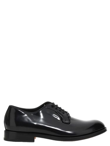 Santoni Shiny Leather Lace Up Shoes - Santoni - Modalova