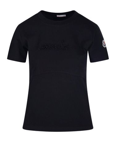 Moncler Logo Patch Crewneck T-shirt - Moncler - Modalova