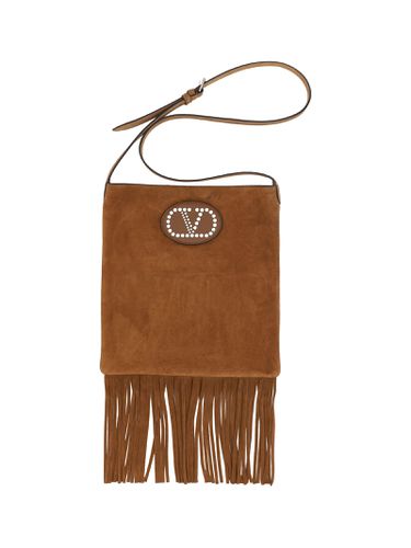 Suede Leather Shoulder Bag - Valentino Garavani - Modalova