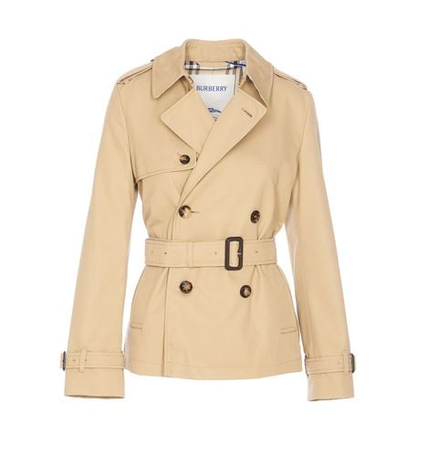 Burberry Cotton Mix Trench - Burberry - Modalova