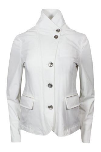 Blazer In Stretch Technical Fabric With Cotton Jersey Lining. Zip And Button Closure - Moorer - Modalova