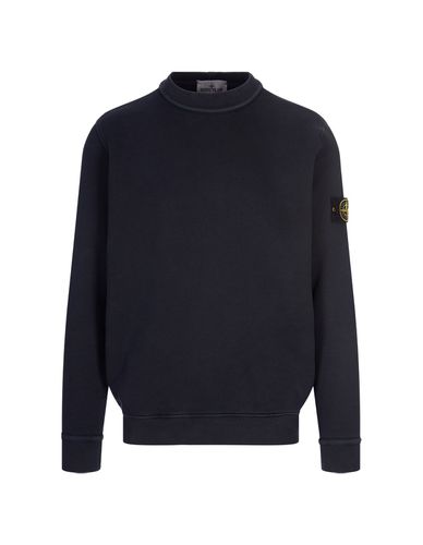 Navy Organic Cotton Diagonal Fleece old Effect Sweatshirt - Stone Island - Modalova