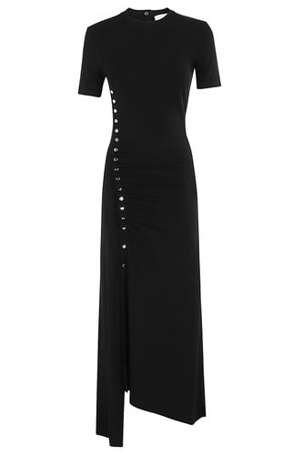 Embellished Asymmetric Draped Midi Dress - Paco Rabanne - Modalova