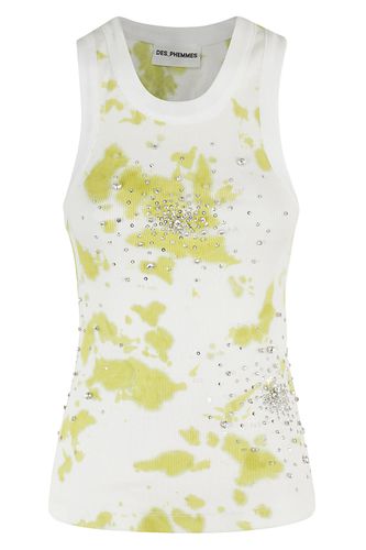 Tie Dye Splash Embroidery Tank Top - Des Phemmes - Modalova