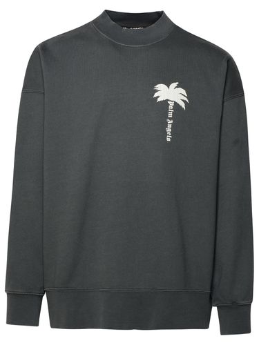 Palm Angels Gray Cotton Sweatshirt - Palm Angels - Modalova