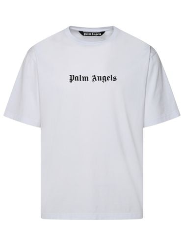Palm Angels White Cotton T-shirt - Palm Angels - Modalova