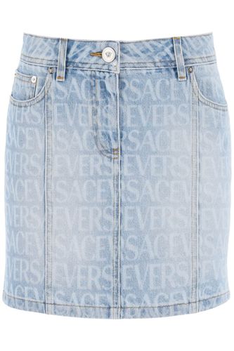 Versace Denim Mini Skirt - Versace - Modalova