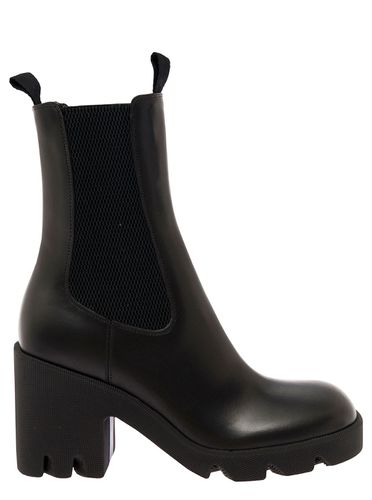 Chelsea Boots With Platform And Elastic Inserts In Leather Woman - Burberry - Modalova