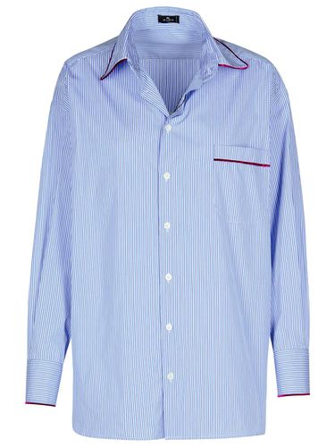 Etro Light Blue Cotton Shirt - Etro - Modalova