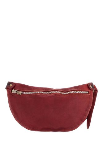 Small Red Leather Crossbody Bag Made From High-quality Horsehide - Guidi - Modalova