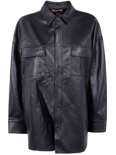 Unisex Oversized Leather Shirt - MICHAEL Michael Kors - Modalova