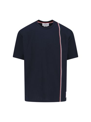 Thom Browne Tricolor Detail T-shirt - Thom Browne - Modalova