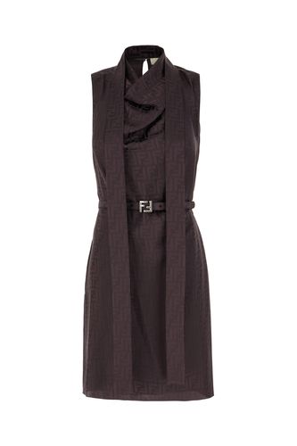 Fendi Aubergine Silk Dress - Fendi - Modalova