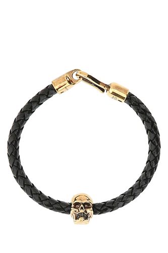 Black Leather Bracelet - Alexander McQueen - Modalova