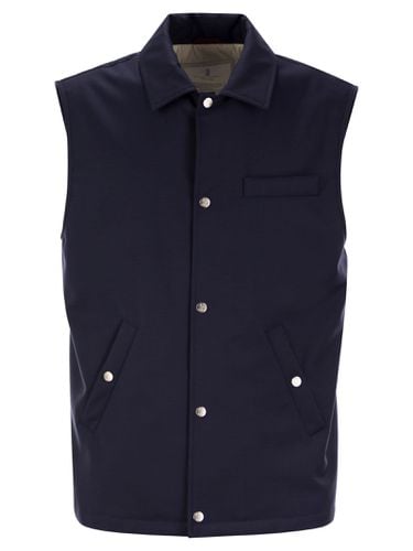 Sleeveless Jacket In Virgin Wool - Brunello Cucinelli - Modalova