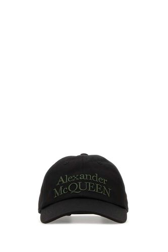 Black Cotton Baseball Cap - Alexander McQueen - Modalova