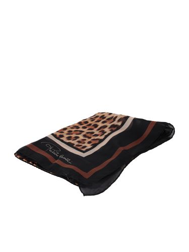 Animalier Print Logo Scarf - Roberto Cavalli - Modalova