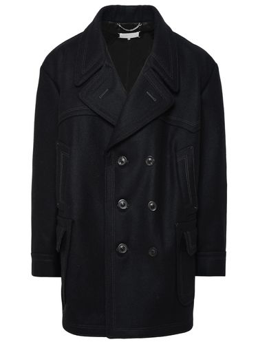 Maison Margiela Black Wool Coat - Maison Margiela - Modalova