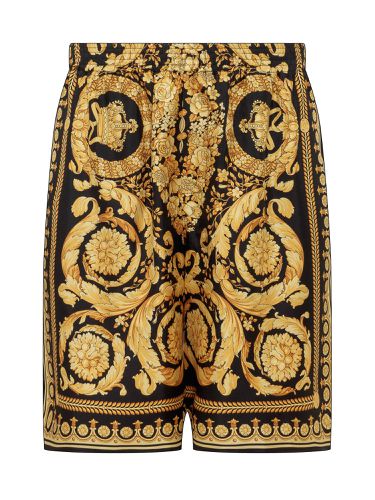 Versace Shorts With Baroque Print - Versace - Modalova