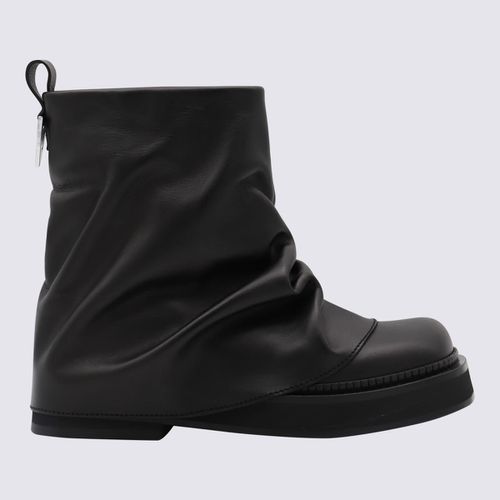The Attico Black Leather Boots - The Attico - Modalova