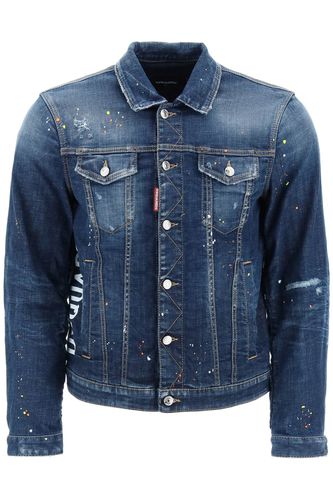 Dark Techno Surf Wash Dan Denim Jacket - Dsquared2 - Modalova