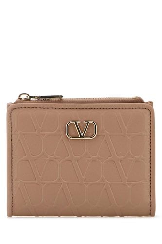 Powder Pink Leather Wallet - Valentino Garavani - Modalova