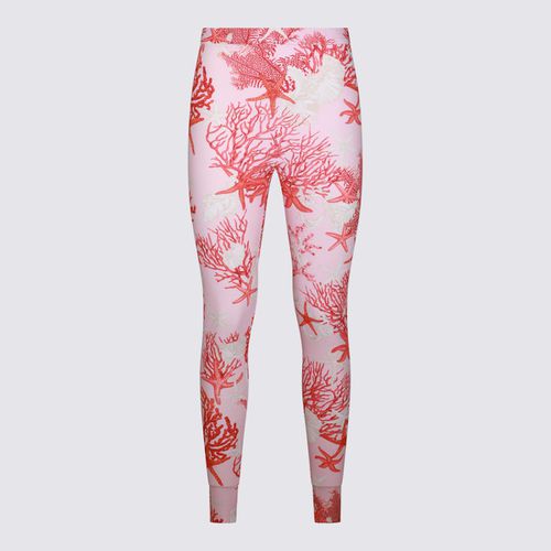 Versace Pink And White Pants - Versace - Modalova