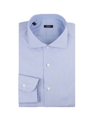 Light Blue Cotton Blend Shirt - Barba Napoli - Modalova