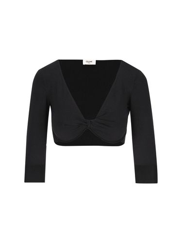 Celine Draped Cropped Top - Celine - Modalova