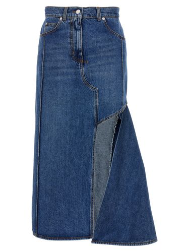 Pencil Denim Skirt With Cut-out - Alexander McQueen - Modalova