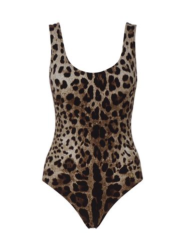 Leopard Print One Piece Swimsuit - Dolce & Gabbana - Modalova