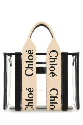 Two-tone Rubber And Leather Small Woody Shopping Bag - Chloé - Modalova