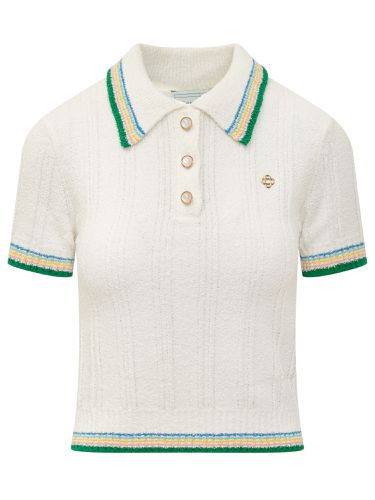 Bouclé Fabric Polo Shirt - Casablanca - Modalova