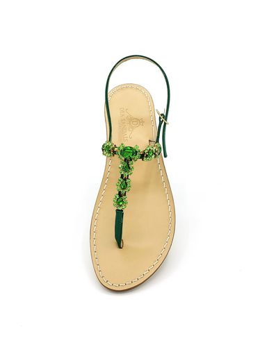 Sixth Sense Green Jewel Sandals - Dea Sandals - Modalova