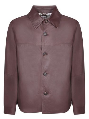 Button-up Leather Jacket - Brunello Cucinelli - Modalova