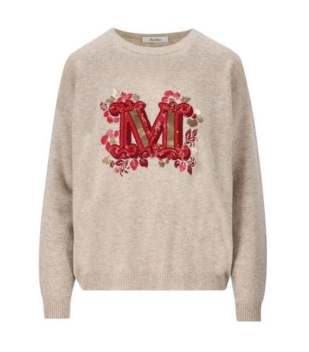 Logo Embellished Crewneck Jumper - Max Mara - Modalova