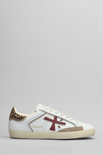 Steven Sneakers In White Leather - Premiata - Modalova