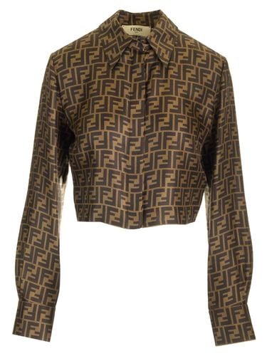 Fendi Brown Twill Shirt - Fendi - Modalova