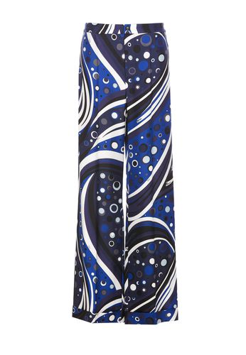 Silk Twill Trousers With Fontane Print - Pucci - Modalova